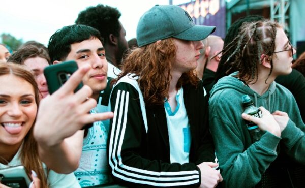 Students march around school to demand action on climate change and a better future